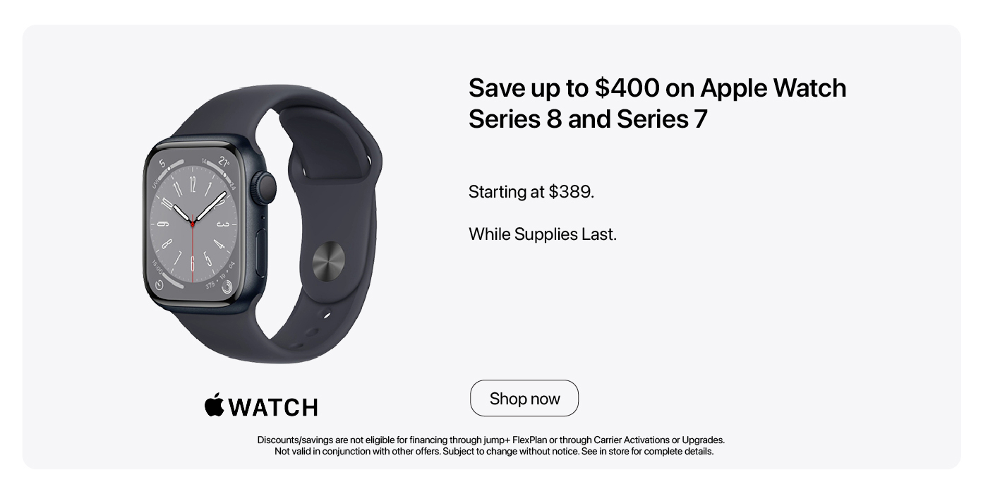 Save up to $400 on Apple Watch Series 7 and Series 8