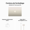 French (Canadian)  - 15-inch MacBook Air: Apple M2 chip with 8-core CPU and 10-core GPU, 512GB - Starlight