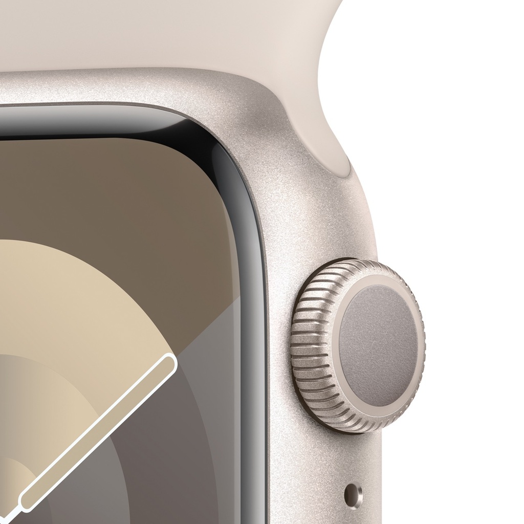Apple Watch Series 9 Starlight Aluminium Case with Starlight Sport Band
